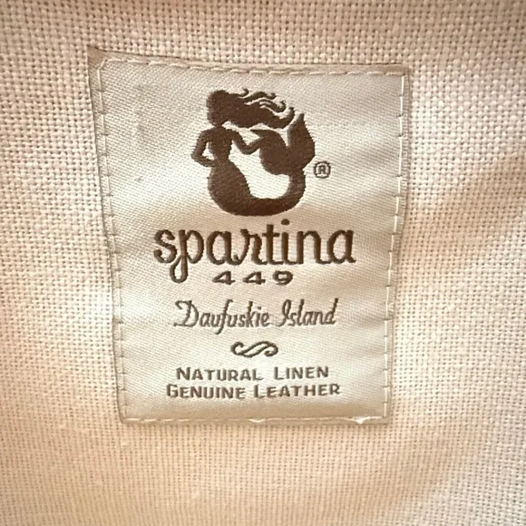 Spartina 449 Linen & Leather Tote – Brand New Coastal Carryall - Picture 10 of 11